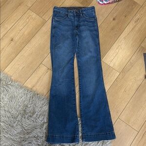 Wrangler Blue High Rise Trouser Boot Leg Jeans